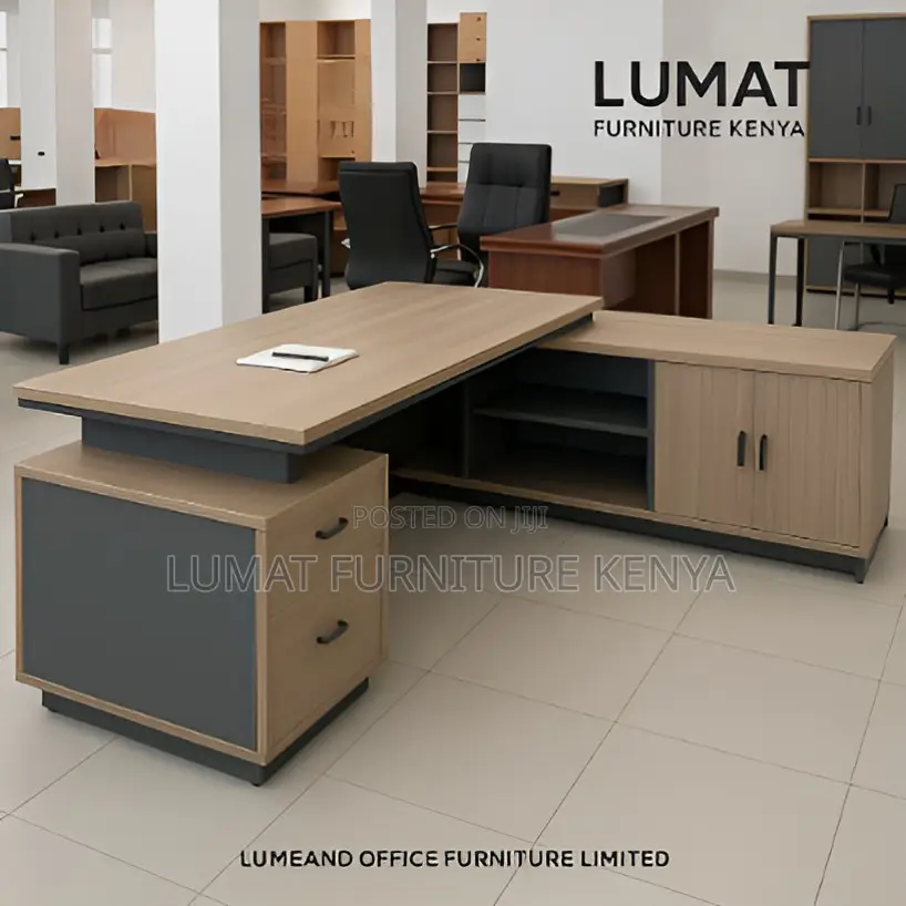 Modern 2400mm Office Work Desk With Storage