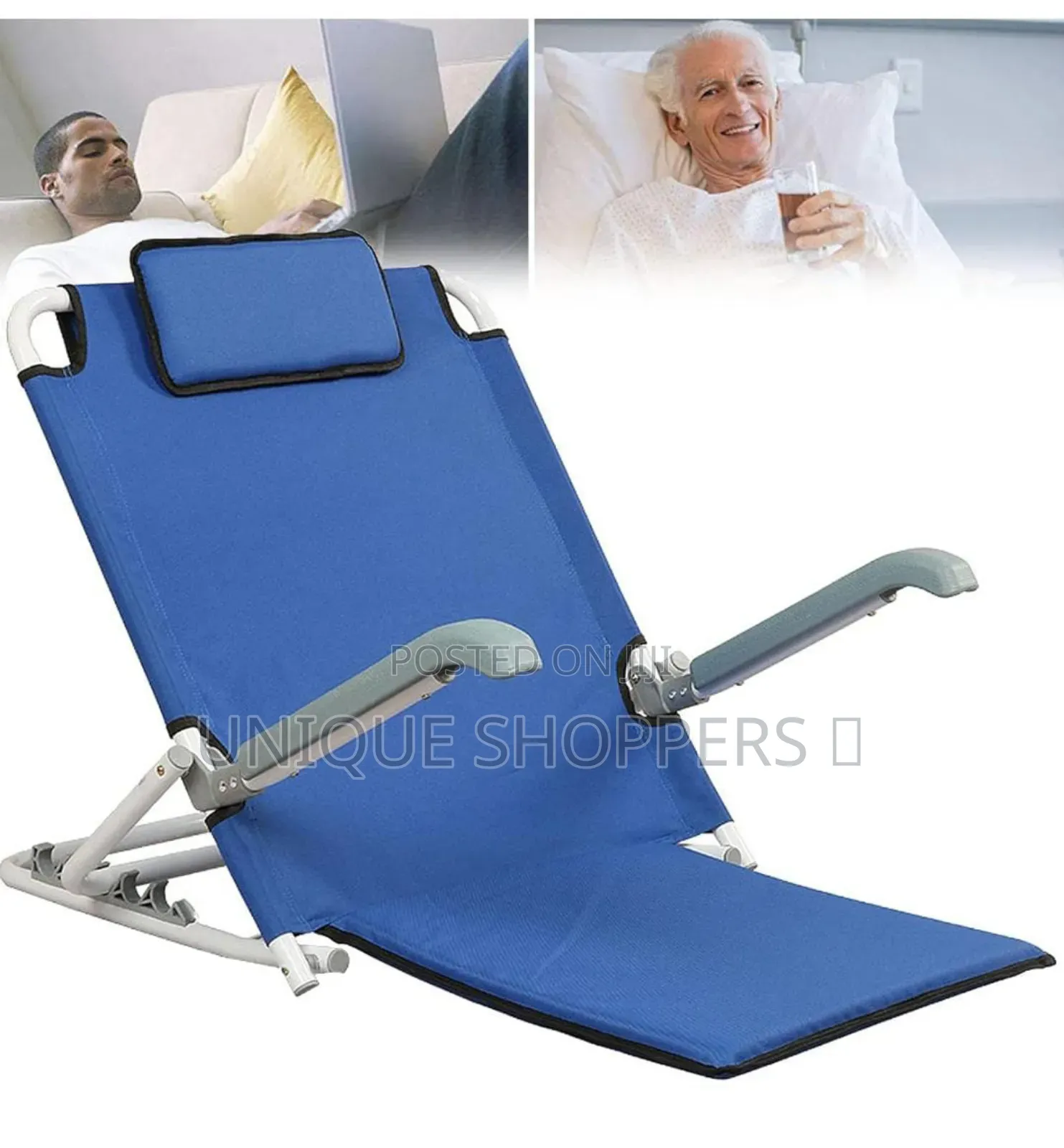 Adjustable Padded Elder Disability Nursing Backrest With Armrest