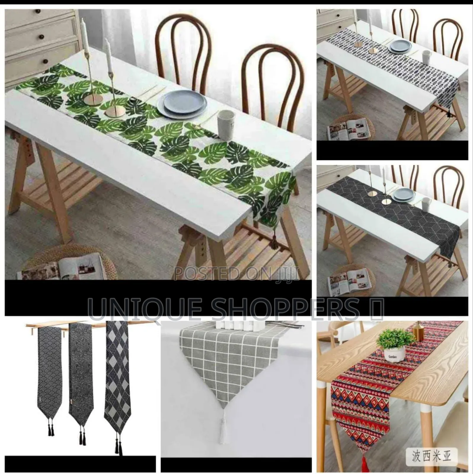 Double Sided Table Runners* *30*240cm* Material:Cotton Linen