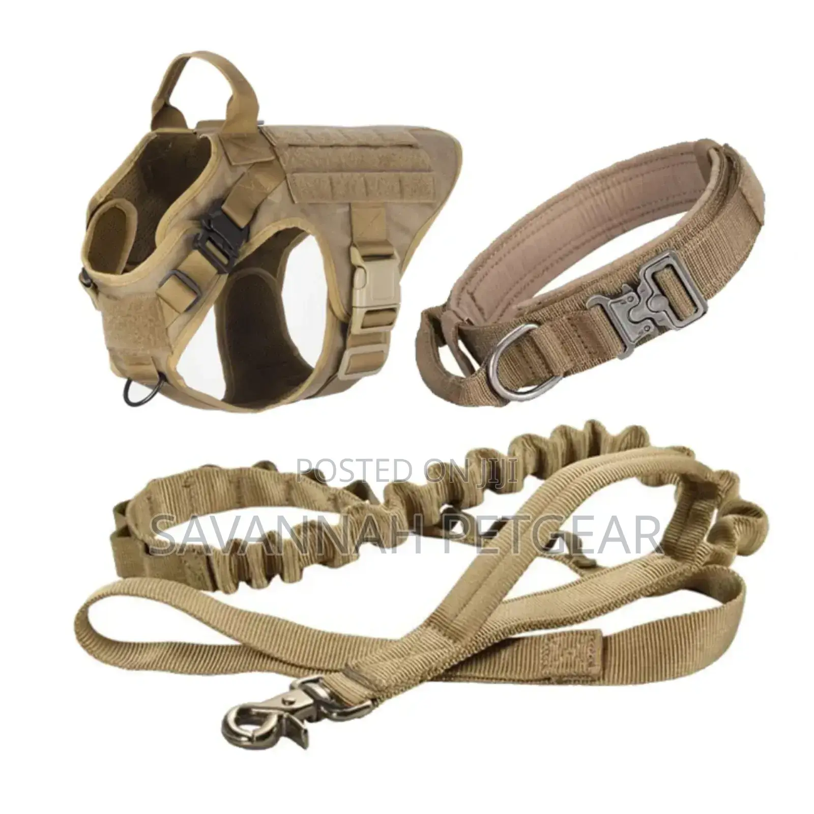 Outdoor Tactical Service Dog Collar and Leash Set