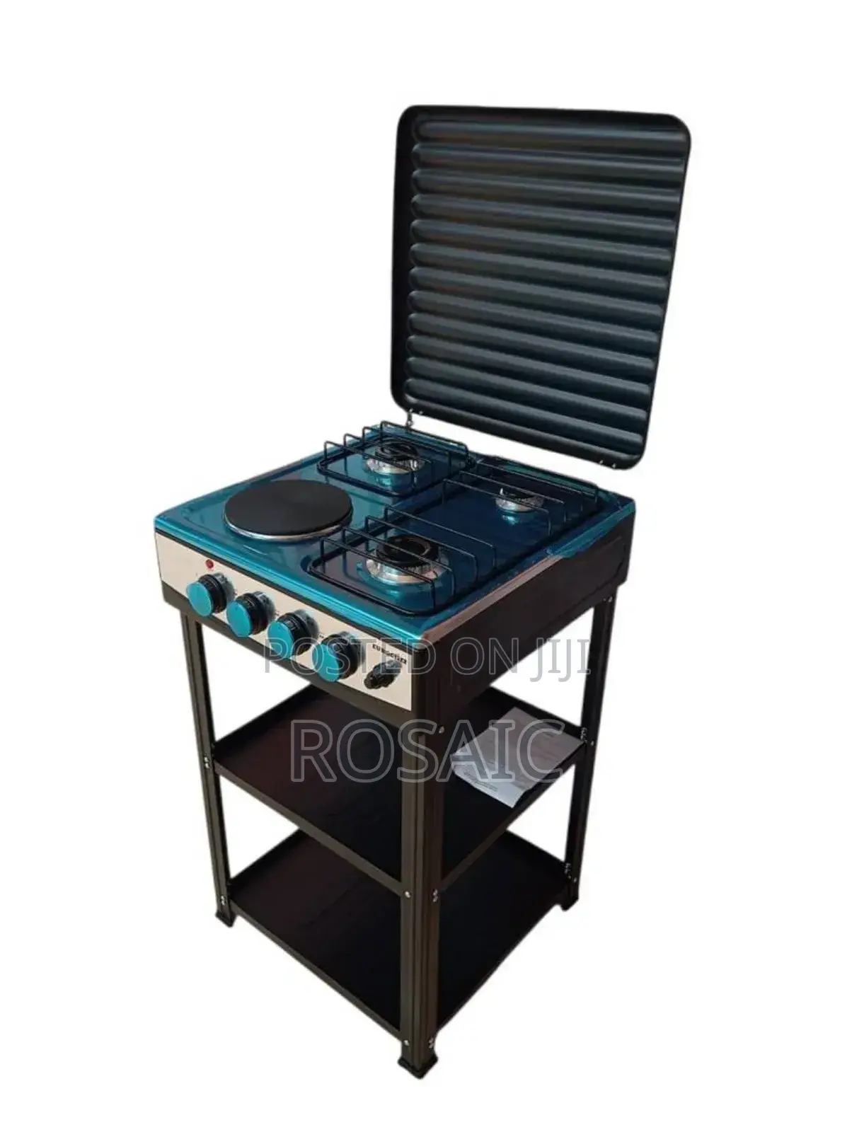 🔥Eurochef 3 Gas +1 Electric Standing Cooker With Shelves