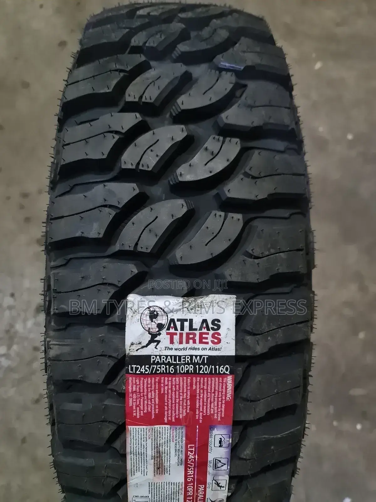 245 /75 R16 Atlas (Mud Terrrain) Thailand.
