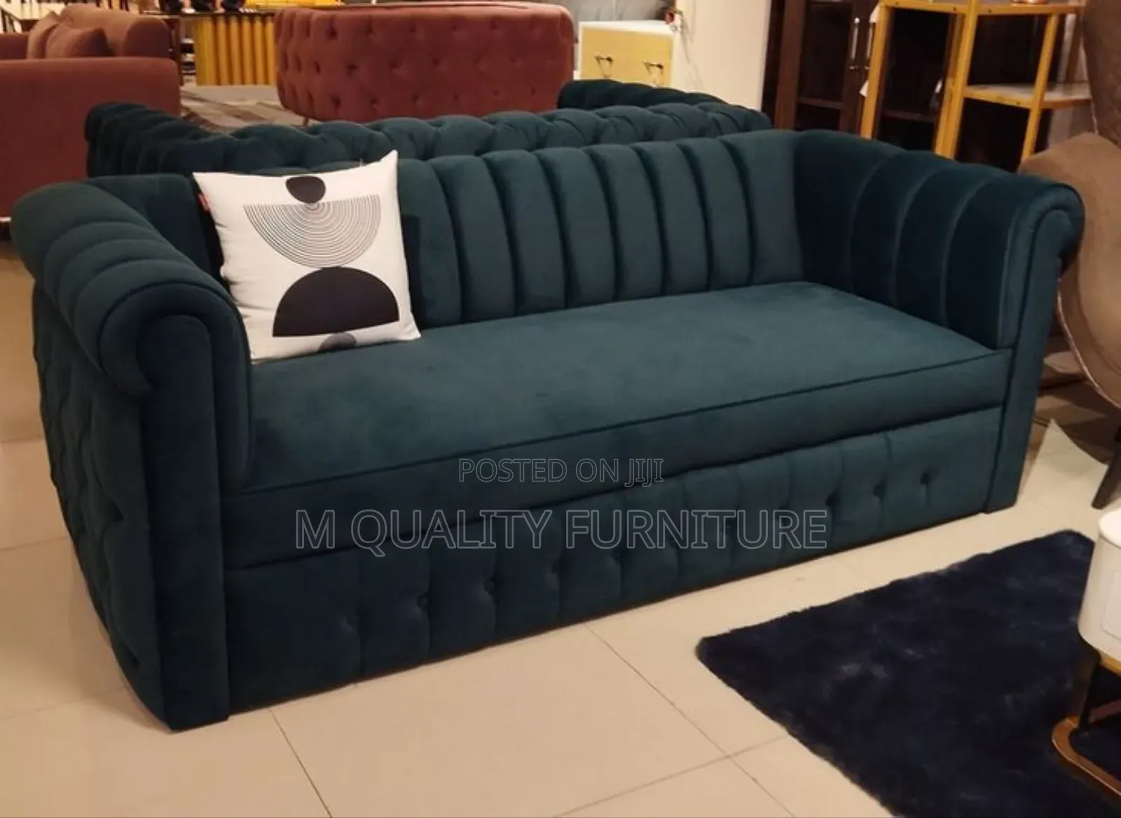 Dark Green Cozy Indoor Sofas