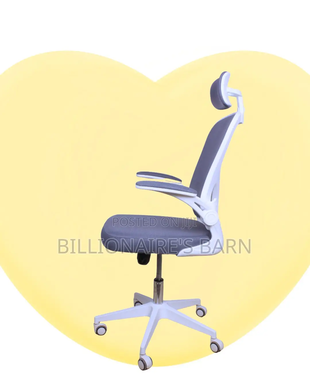 Heavy-Duty White Ergonomic Office Chair | Mesh Backrest