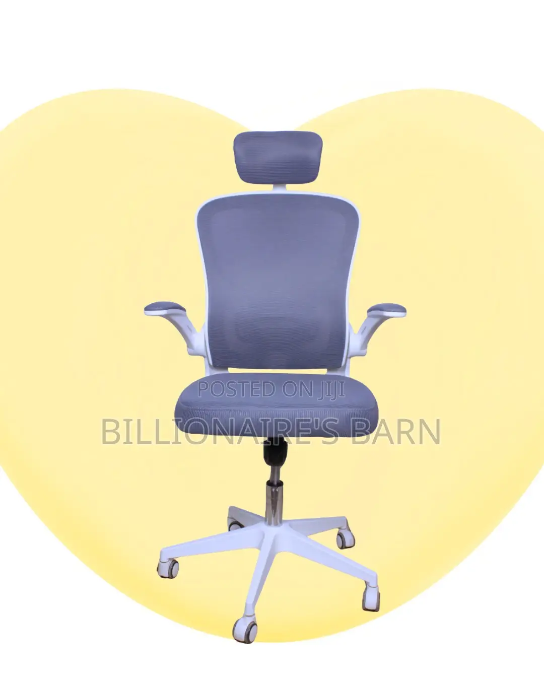 Heavy-Duty White Ergonomic Office Chair | Mesh Backrest