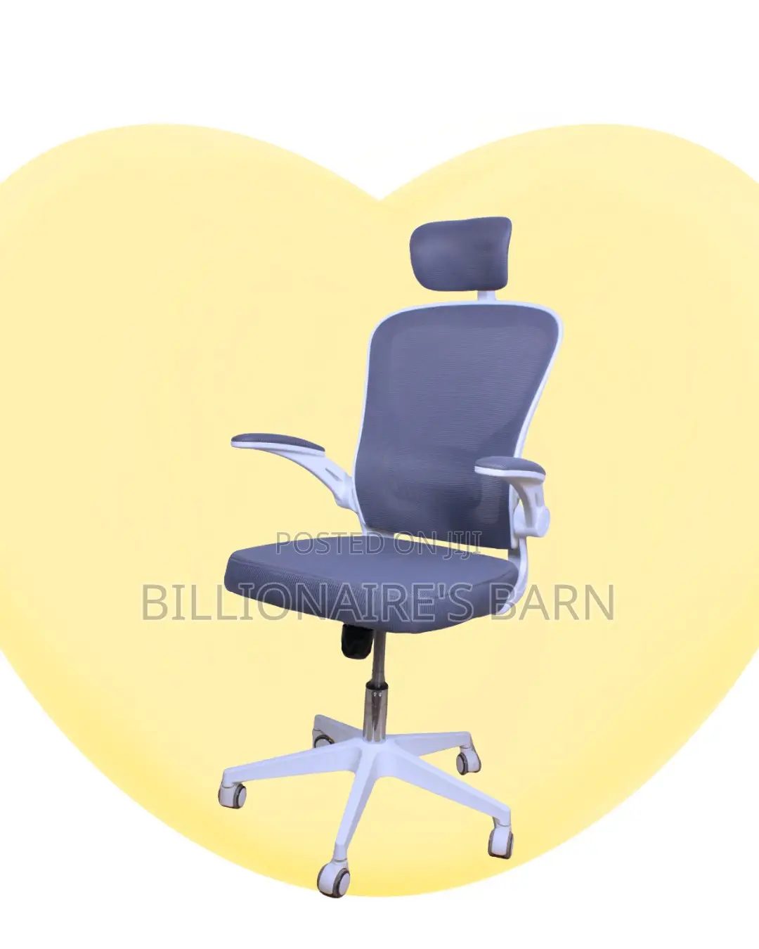 Heavy-Duty White Ergonomic Office Chair | Mesh Backrest