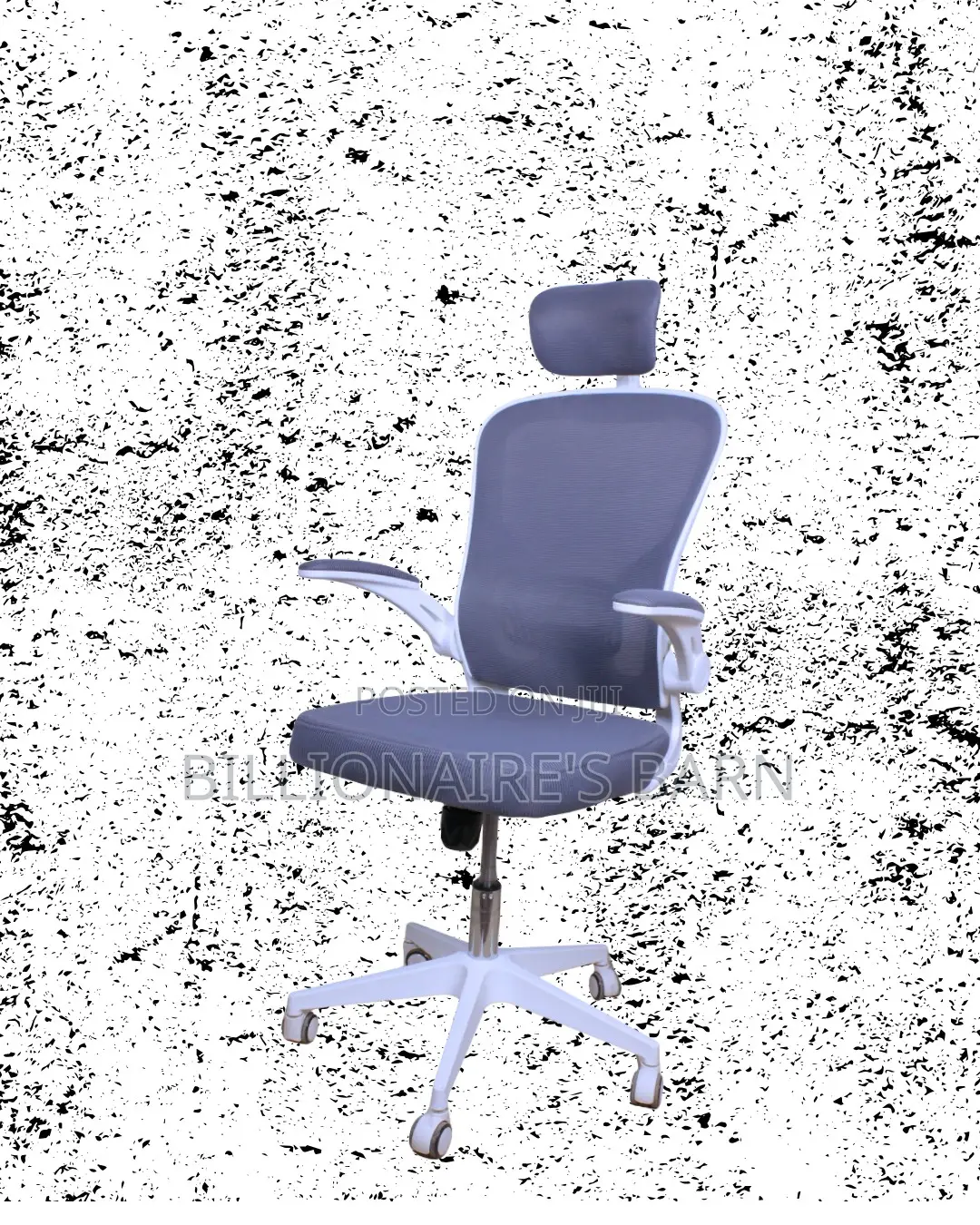 High-Back White Ergonomic Office Chair — Easy to Clean