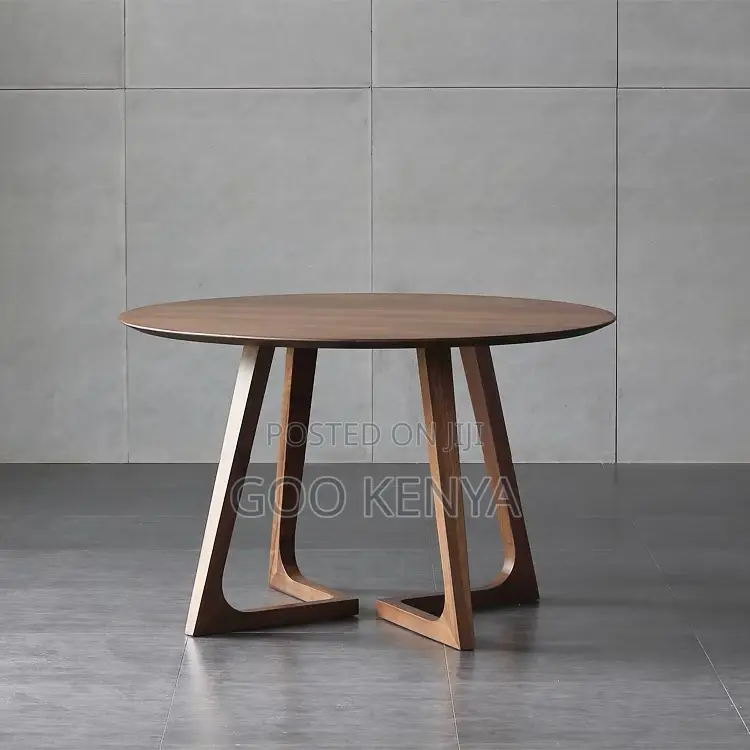 Coffee Table; Modern Wooden Round Coffee Table