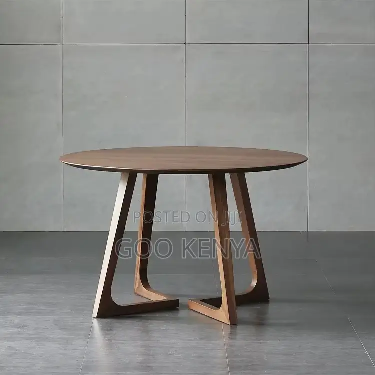 Coffee Table; Modern Wooden Round Coffee Table