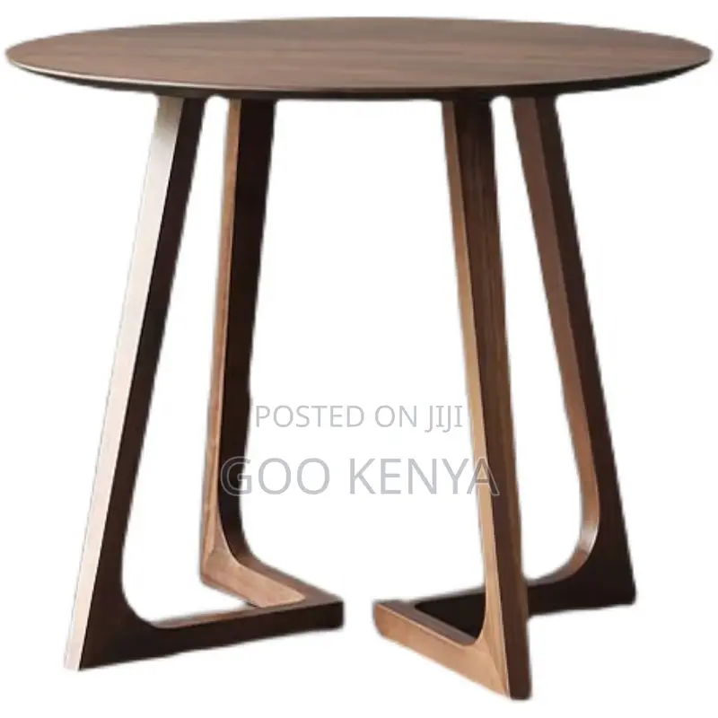 Coffee Table; Modern Wooden Round Coffee Table