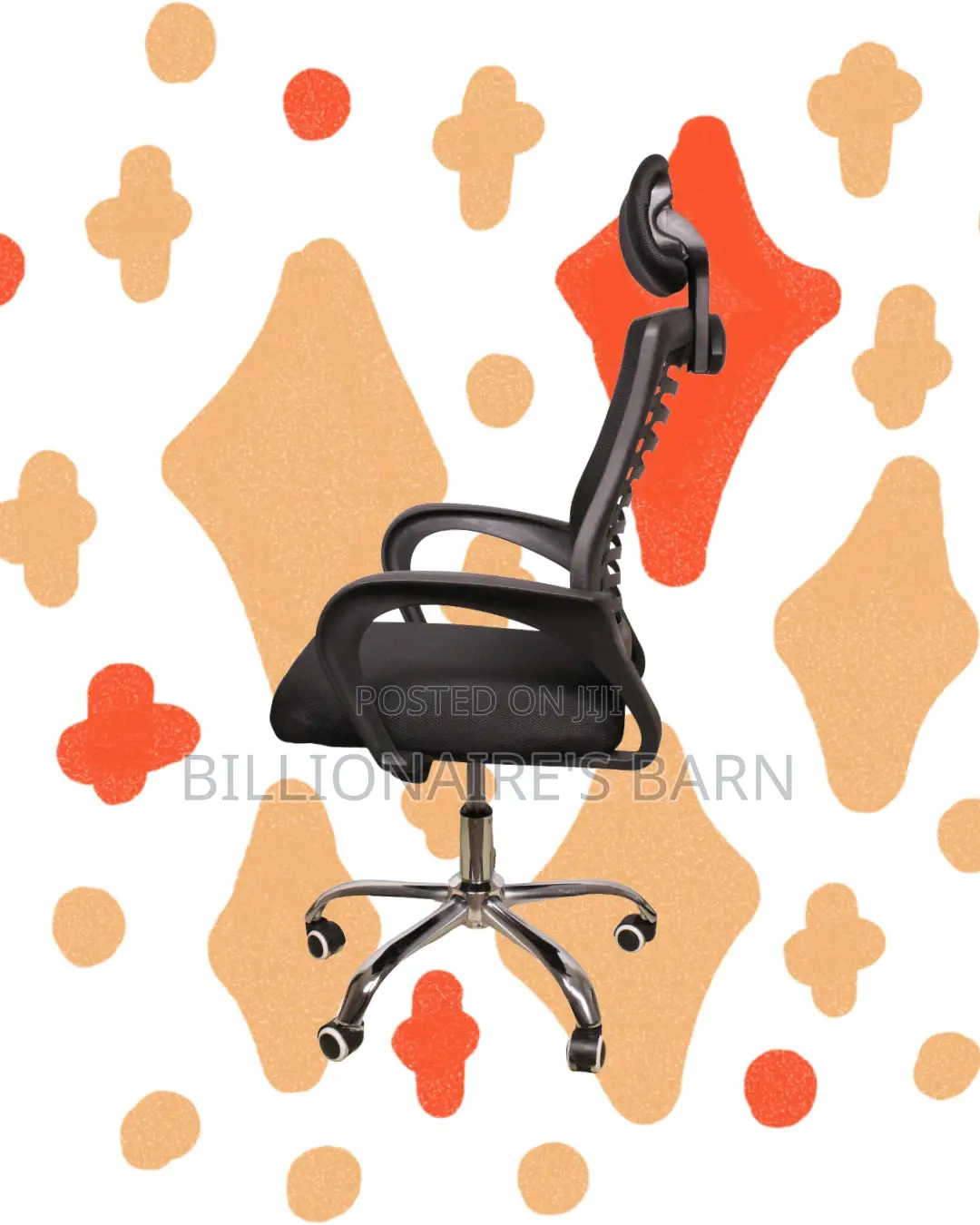 Breathable Secretarial Mesh Chair | Headrest Support