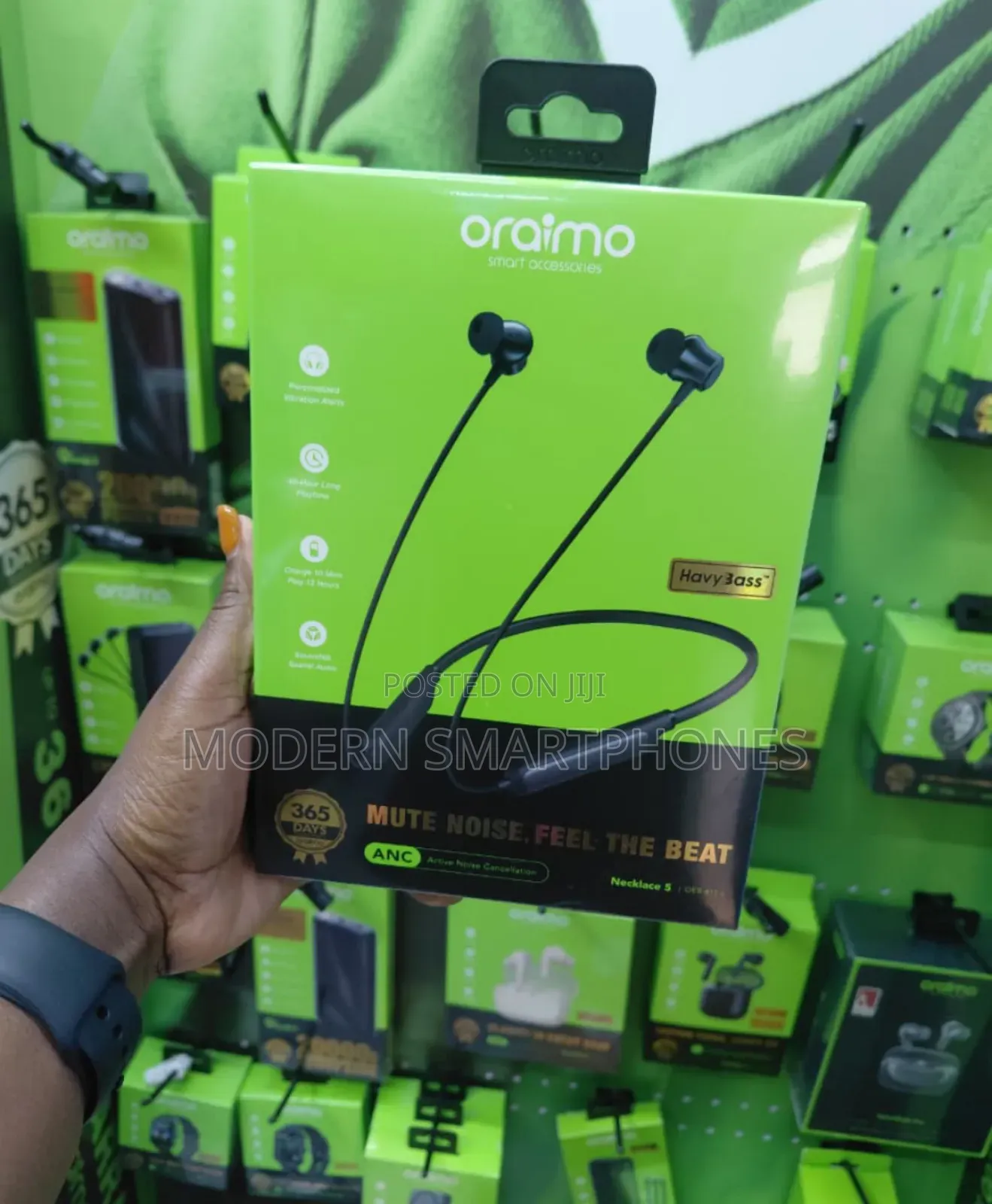 Oraimo Necklace 5 Tahsan Tuned Noise Cancellation Wireless Headphone