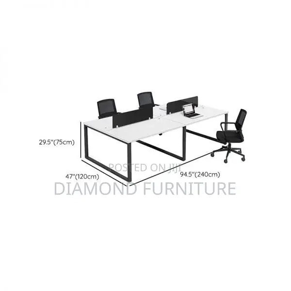 Office Furniture; Stylish 4-Way Modern Office Workstation for Teams