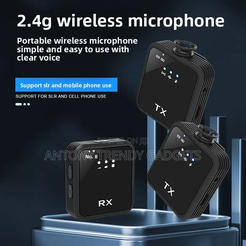 Dual Mini F11-2 Lavalier Wireless Mic With Noise Cancellation