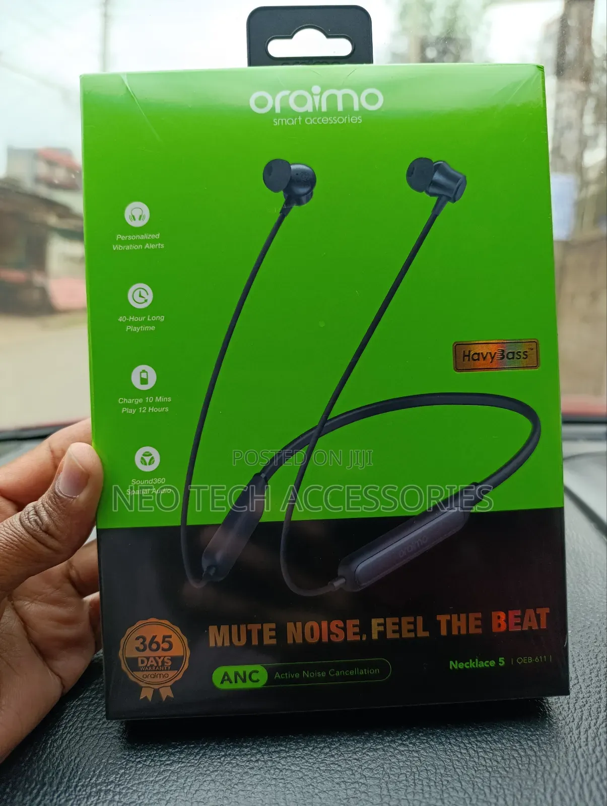 Oraimo Necklace 5 Oeb-611 – Anc Wireless Neckband Earphones With Anc