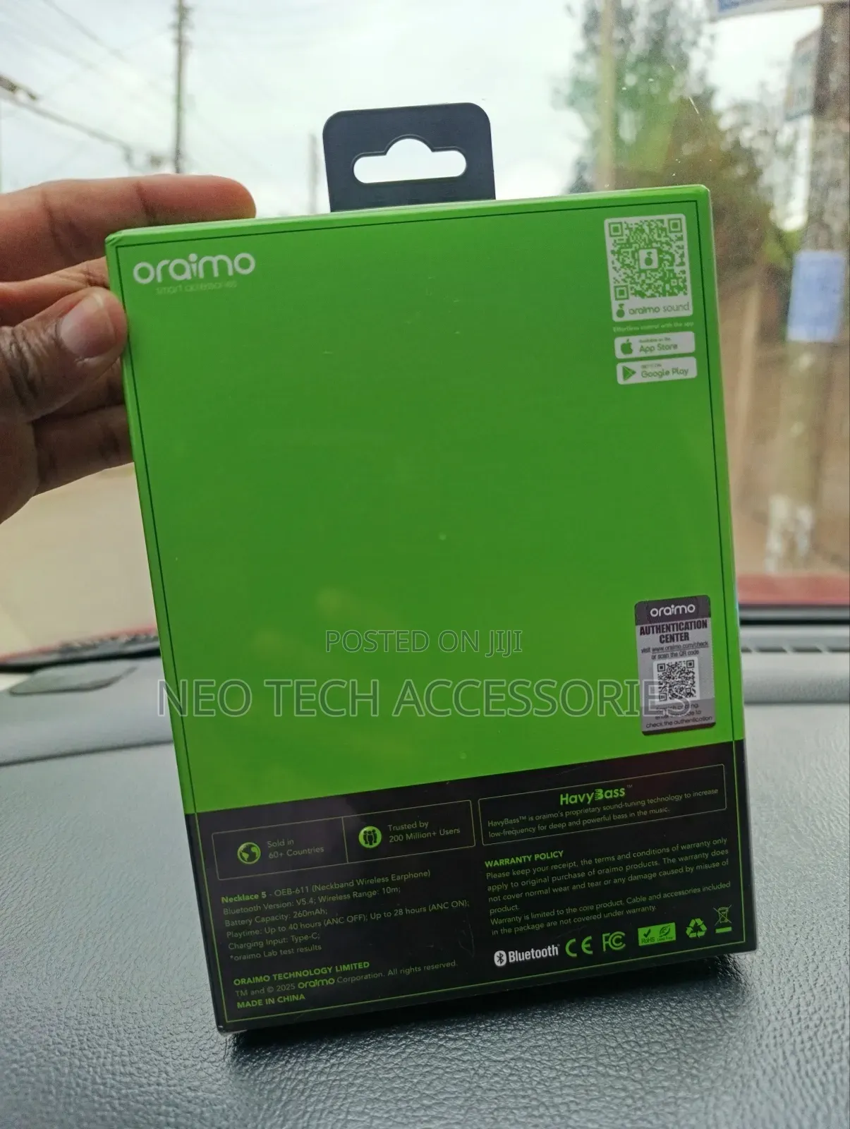 Oraimo Necklace 5 Oeb-611 – Anc Wireless Neckband Earphones With Anc