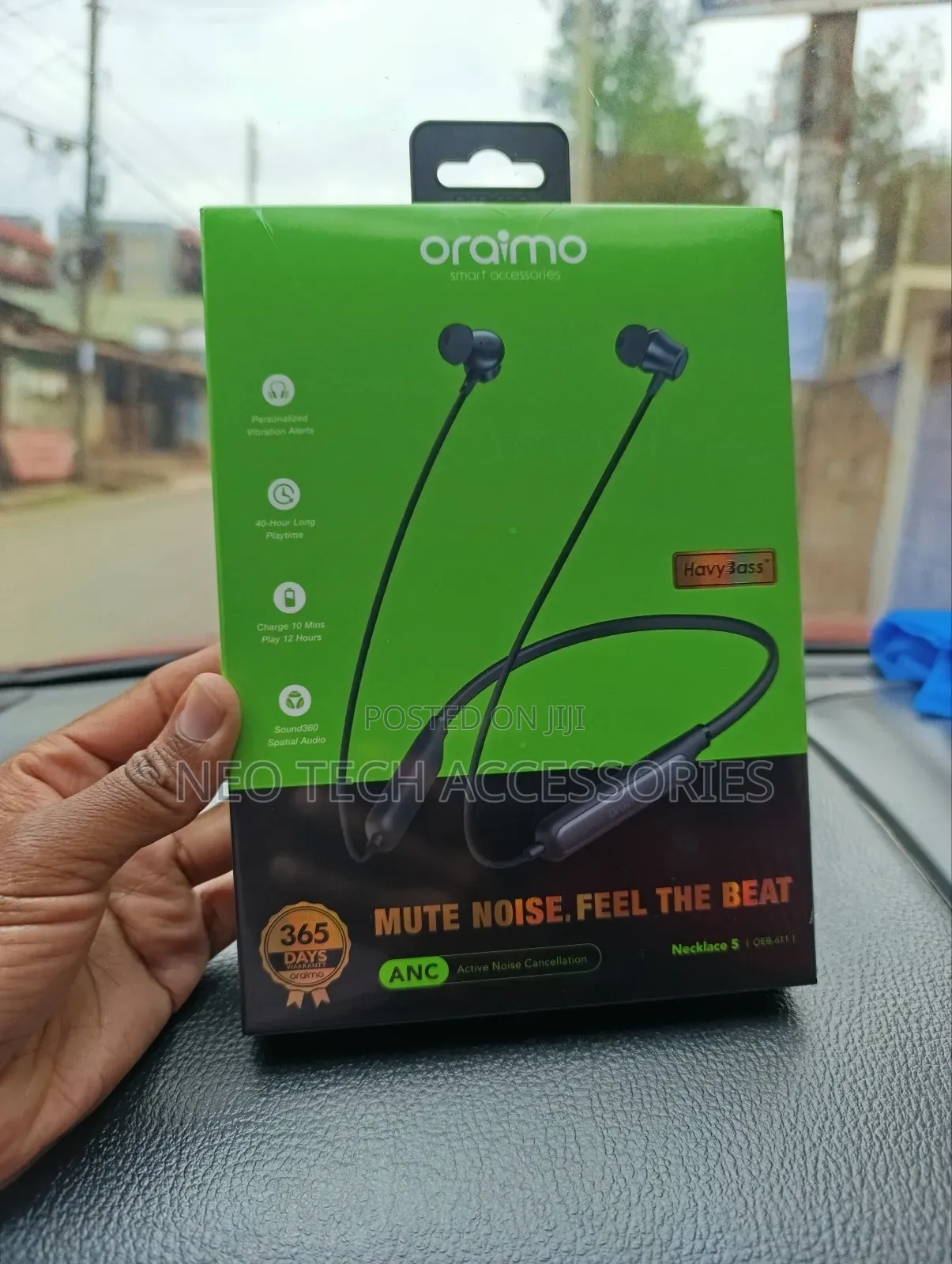 Oraimo Necklace 5 Oeb-611 – Anc Wireless Neckband Earphones With Anc