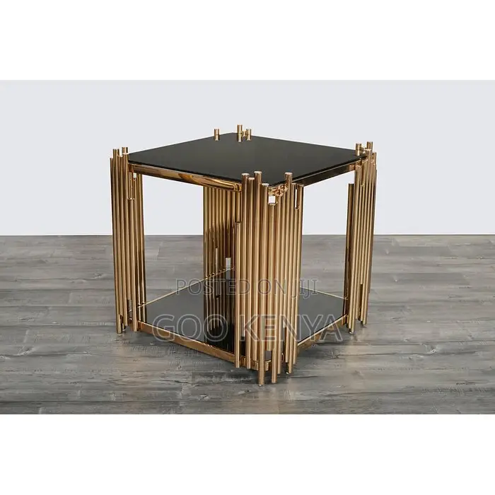 Home Coffee Table; Modern Square Glass Coffee Table With Steel Base