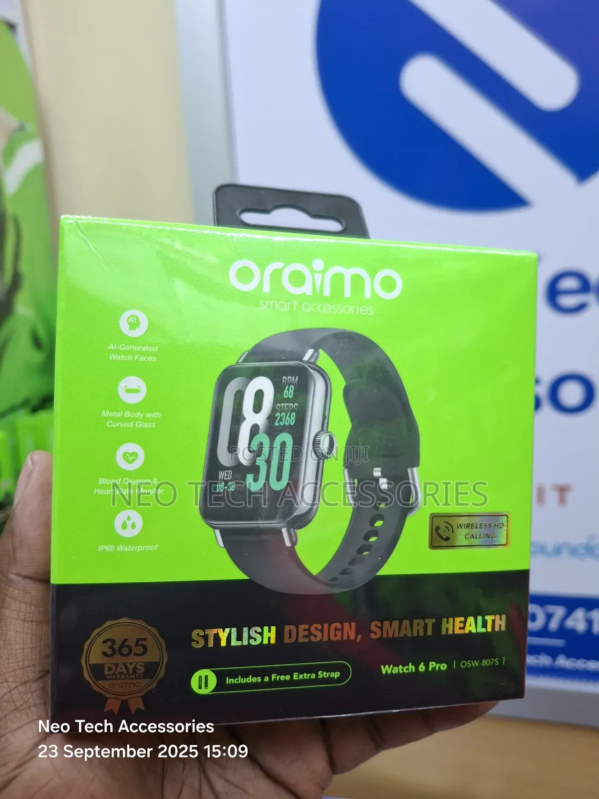 Oraimo Watch 6 Pro Smart Watch + Extra Strap