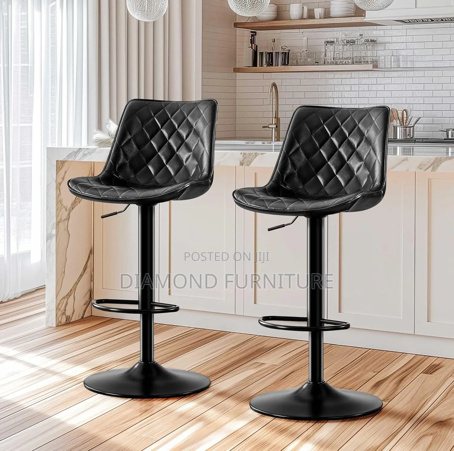 Home/Bar Furniture; Elegant Leather Upholstered Bar Stool Chair Design