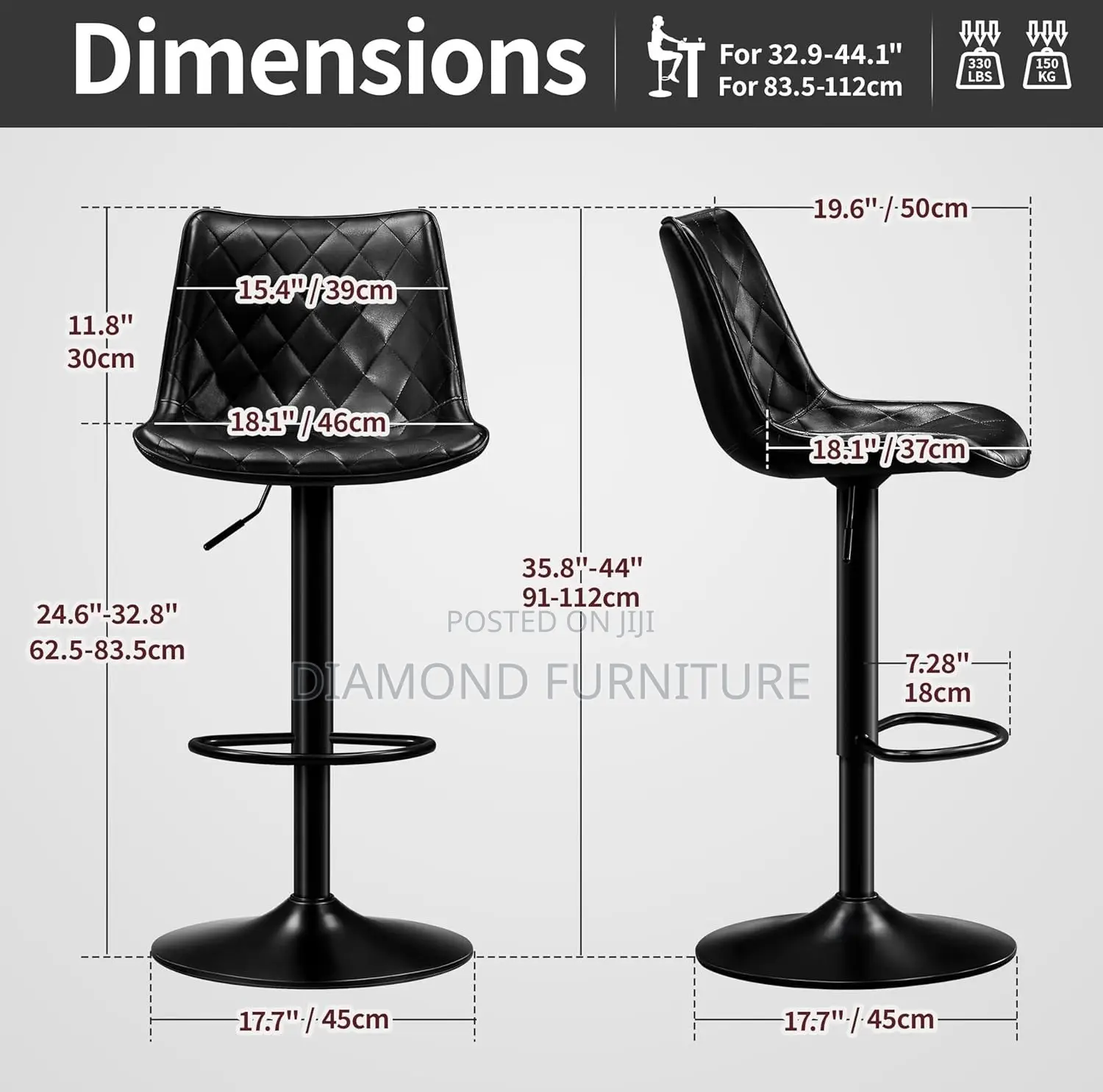 Home/Bar Furniture; Elegant Leather Upholstered Bar Stool Chair Design