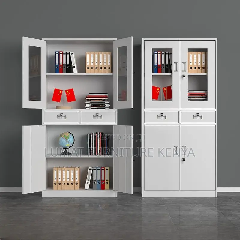 Modern Half Glass Office Storage Cabinet