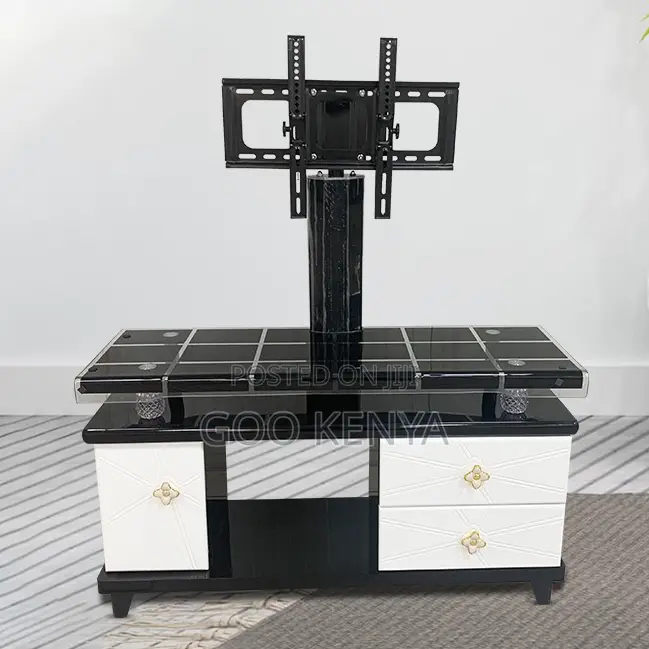 Home Tv Cabinet; Home Tv Stand Mount With Glass Top Storage Drawers