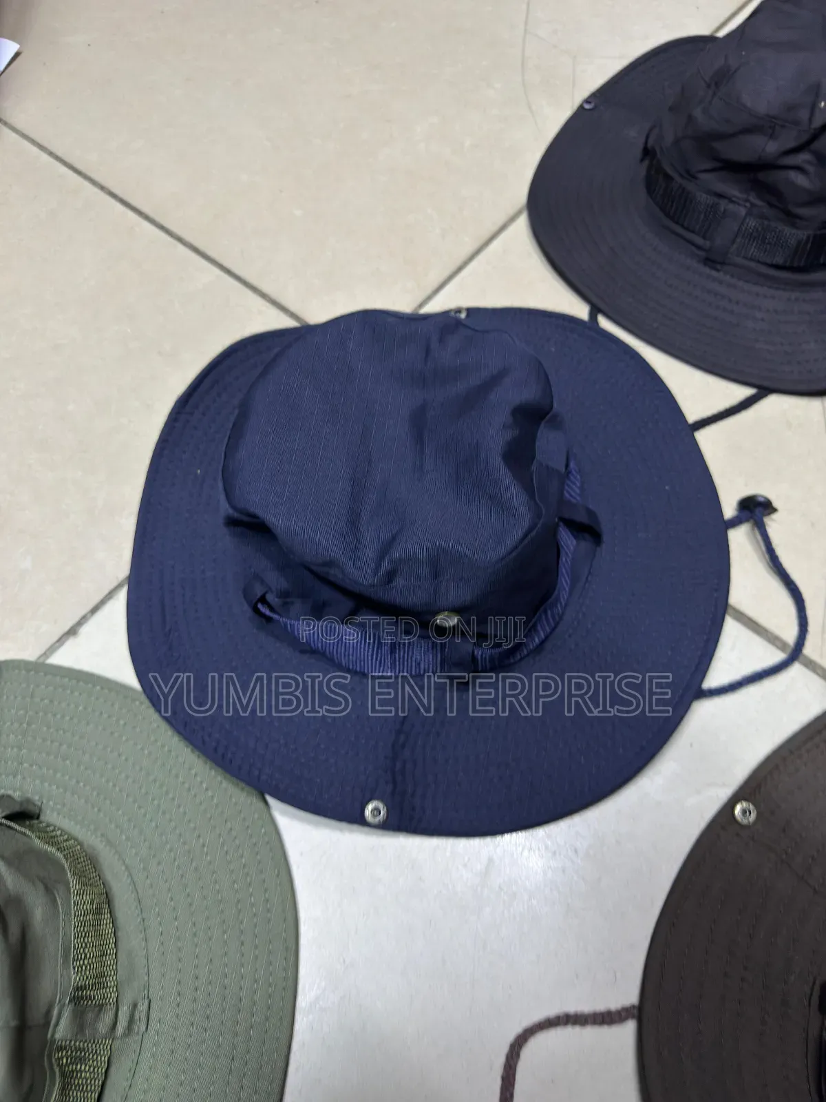 Grey, Navy Blue Safari Outdoor Hats