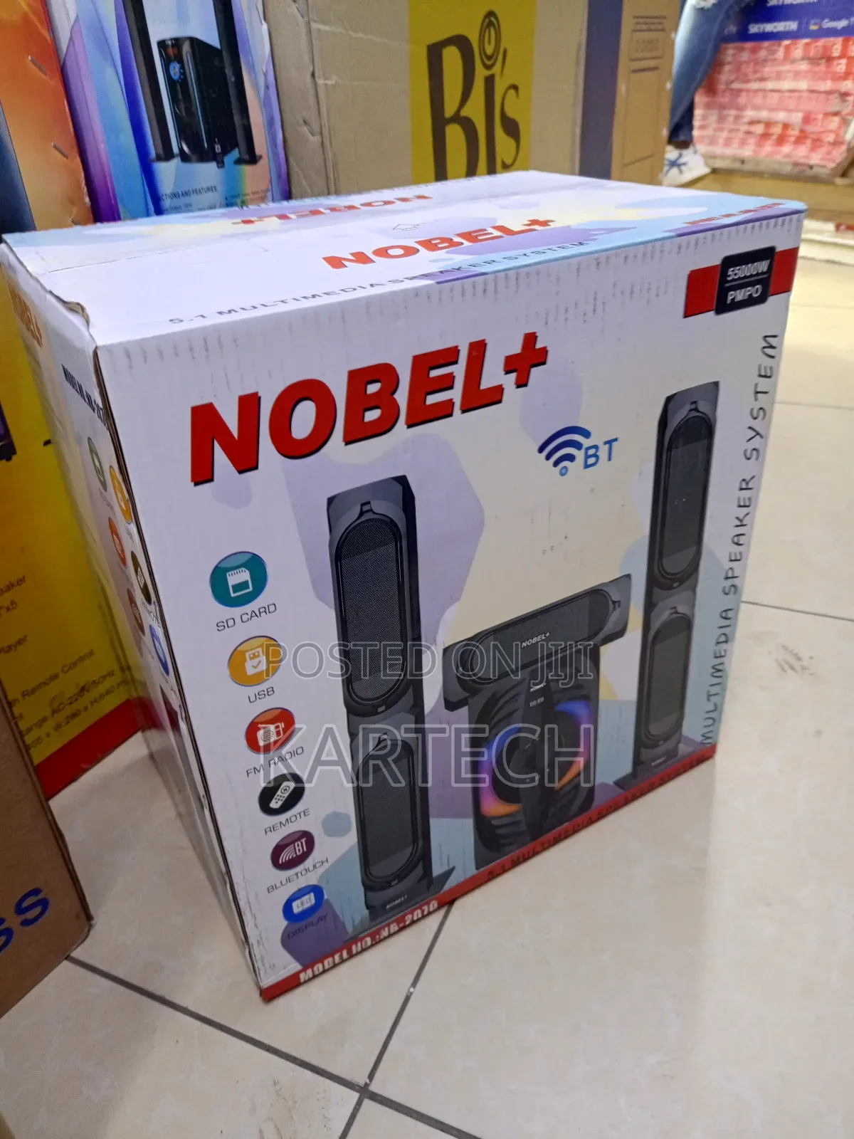 Nobel+ 5.1 Multimedia Speaker System (Nbw Pmpo)