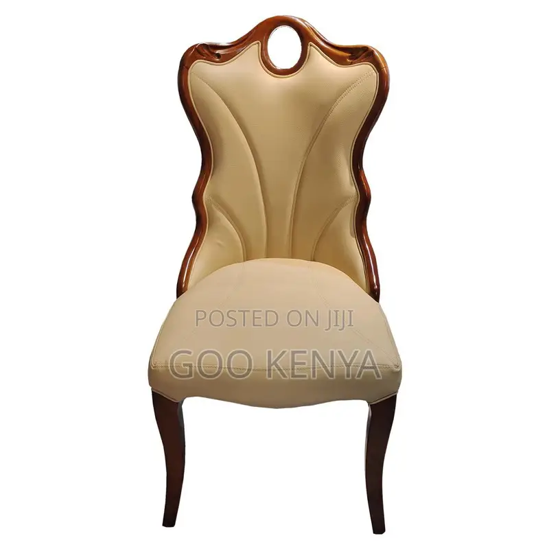Home Chair; Elegant Single Seater Armless Leather Dining Chair