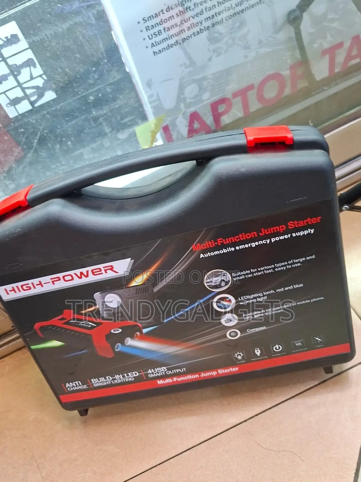 Car Battery Booster With Air Pump Rechargeable 12v Power Supply