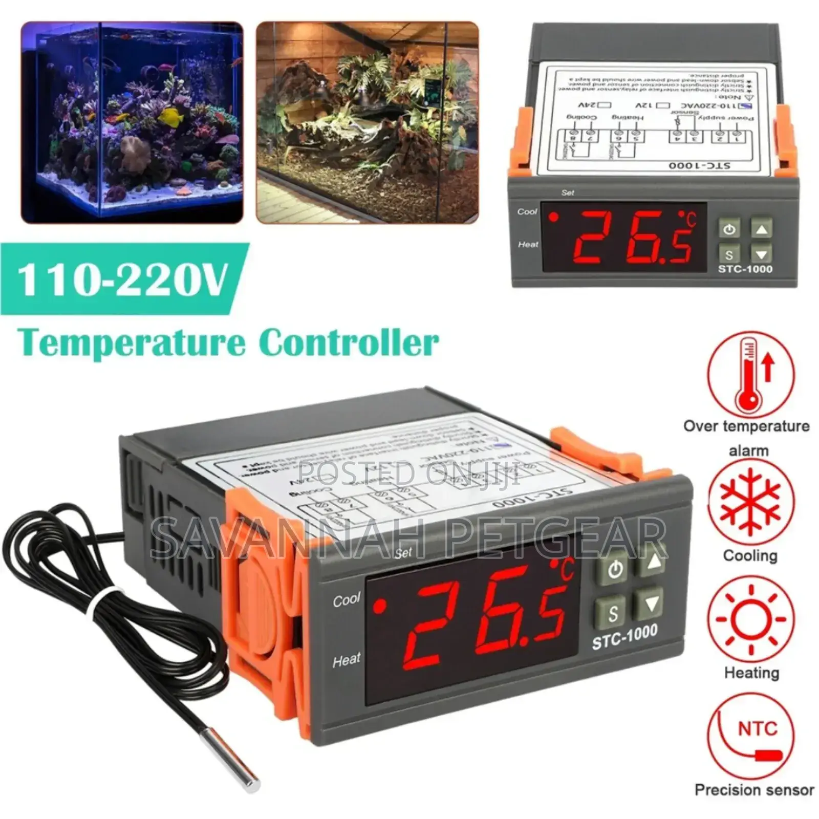 Original STC-1000 Led Incubator Temperature Thermostat - 12v/24v Dc