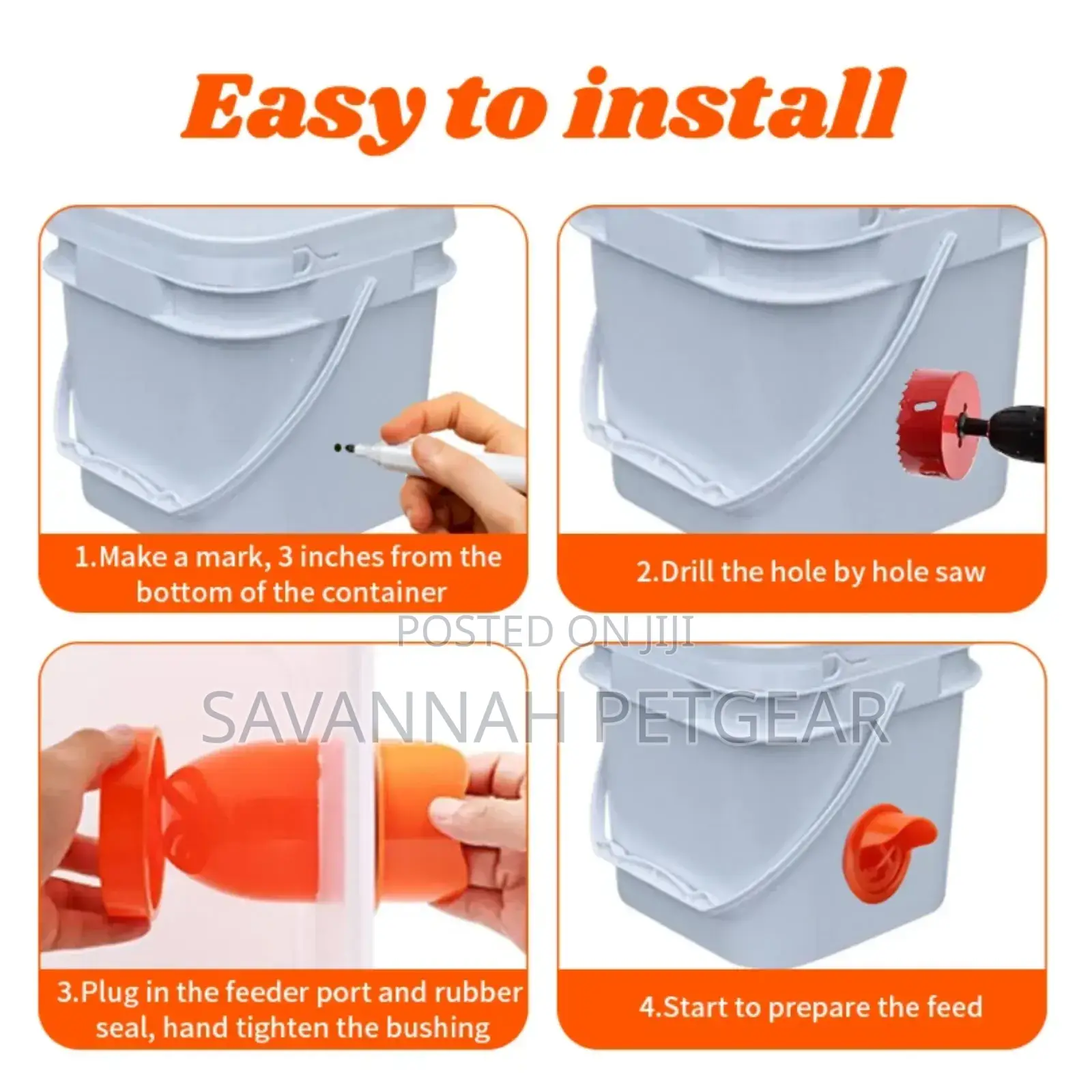 Poultry (Chicken, Ducks) Diy Drill Opener for Automatic Feeder Ports