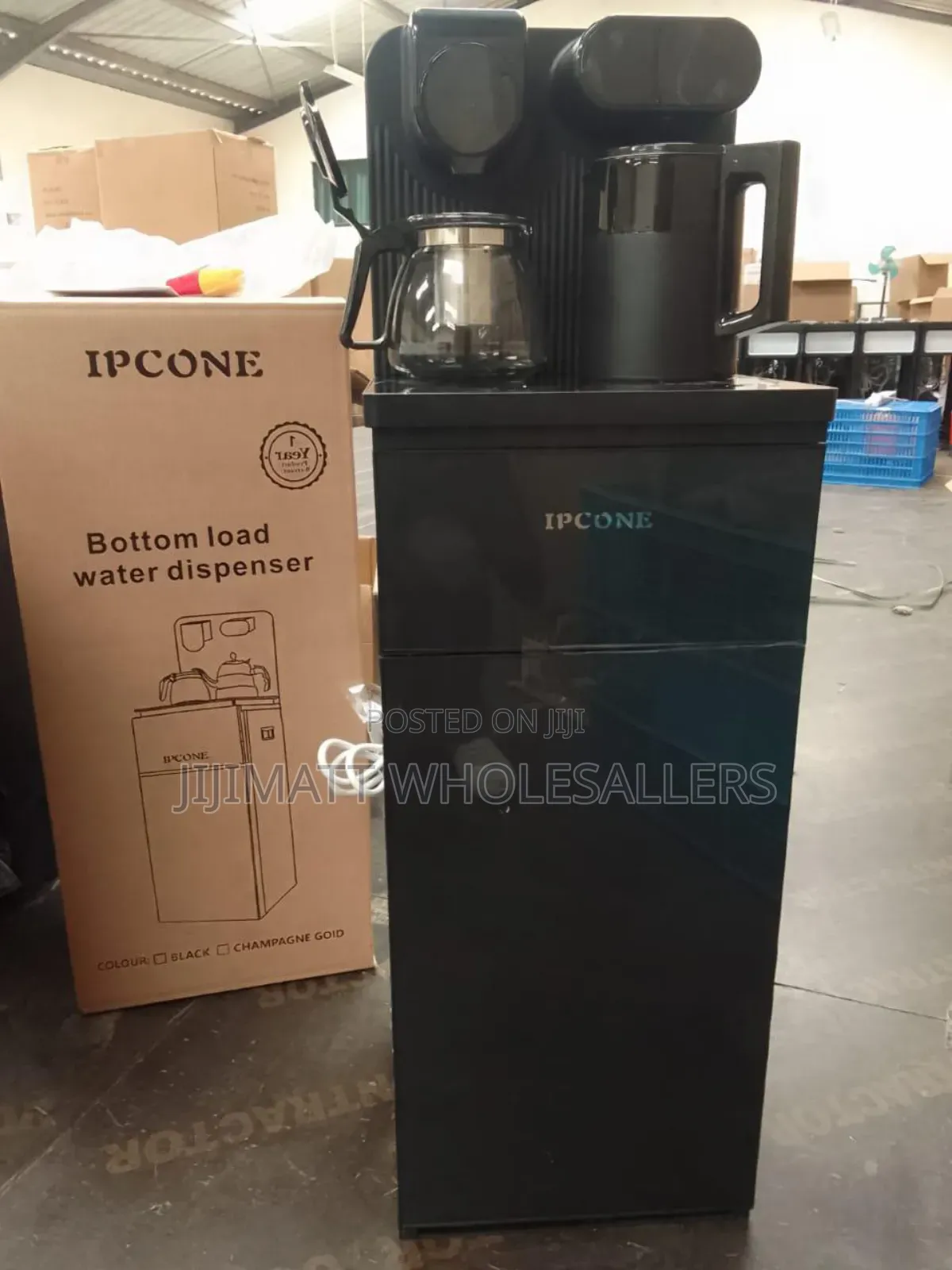 Black Ipcone A1c Hot and Cold Bottom Load Water Dispenser