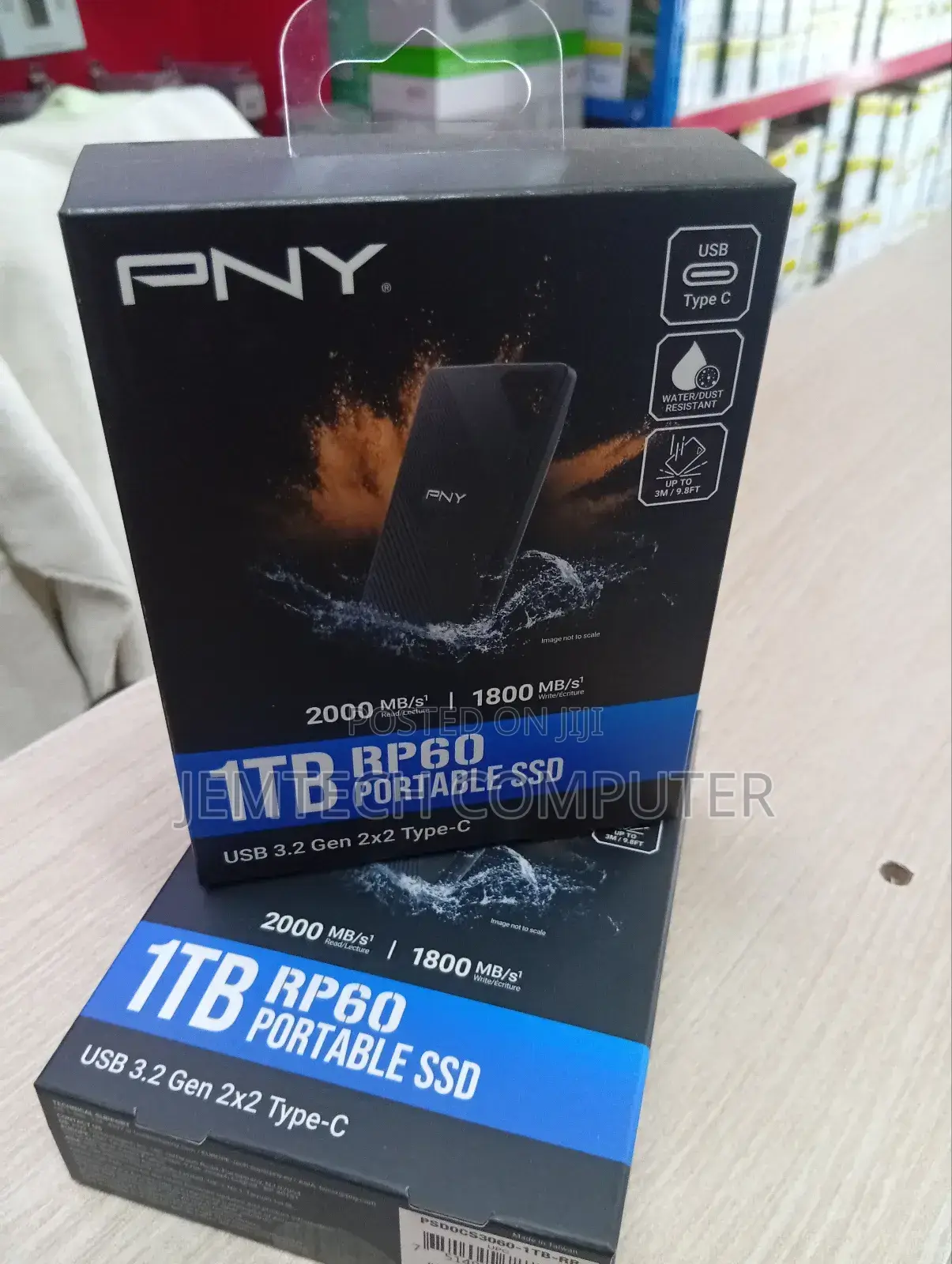 Pny Portable SSD Rp60 1tb Usb 3.2 Gen 2×2