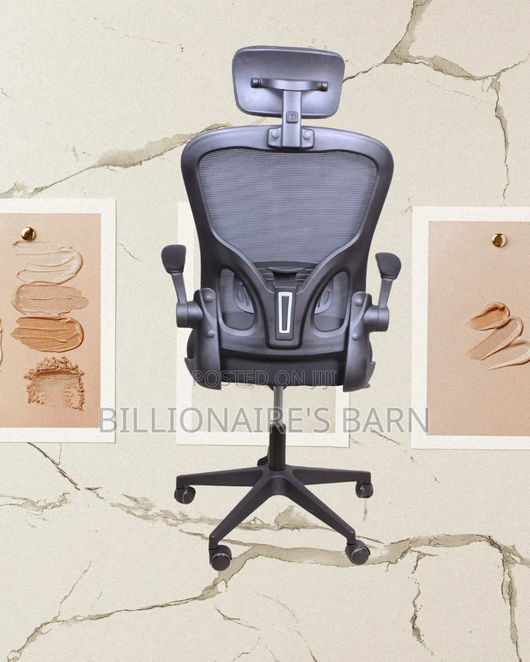 High-Back Grey Ergonomic Office Chair — Smooth-Rolling Mobility