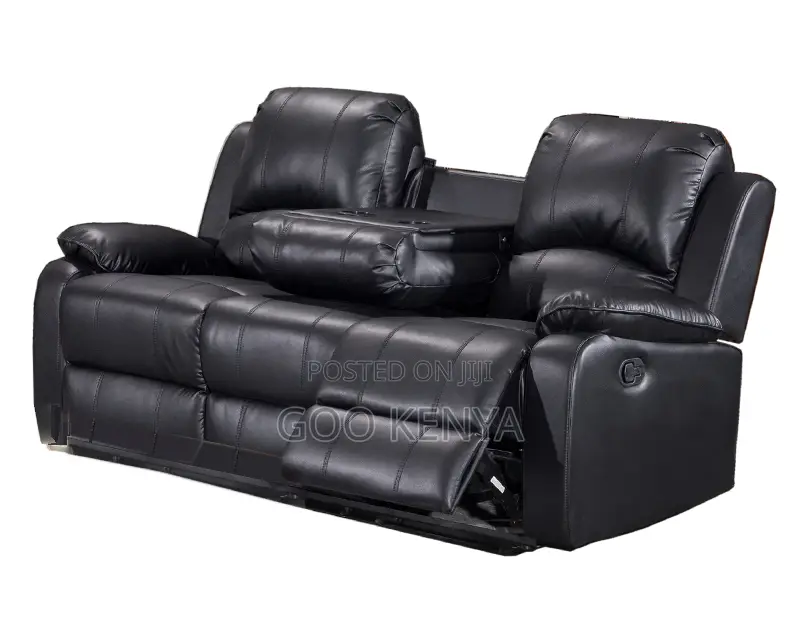 Home Sofa; Reclining 2-Seater Leather Home Sofa