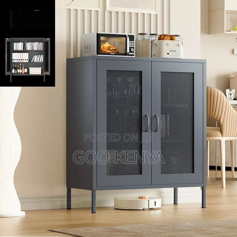 Home Cabinet; Double Door Minimalist Home Cabinet