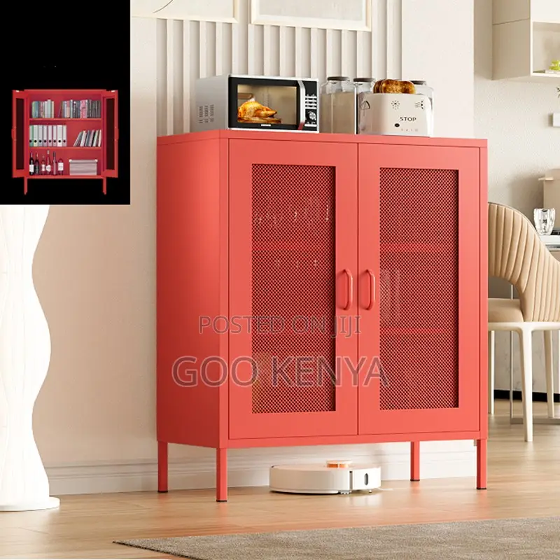 Home Cabinet; Double Door Minimalist Home Cabinet