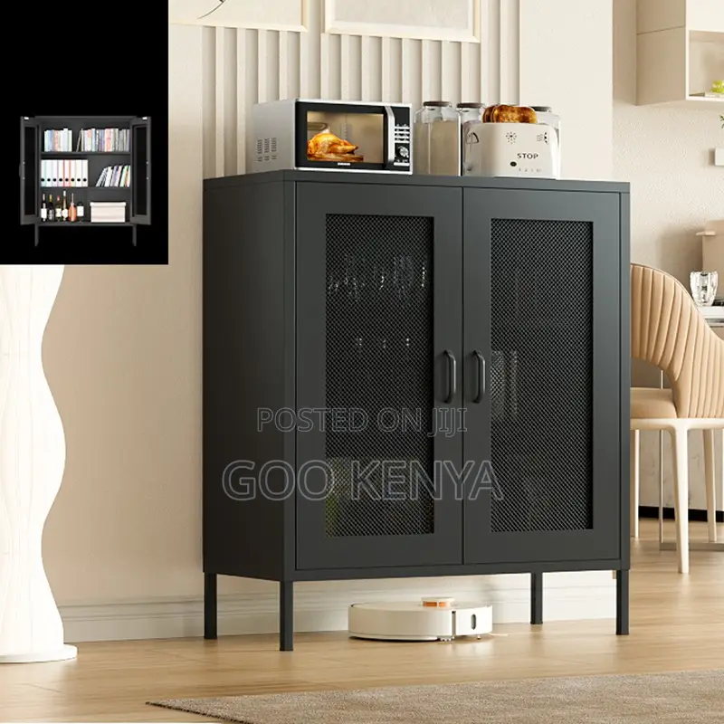 Home Cabinet; Double Door Minimalist Home Cabinet