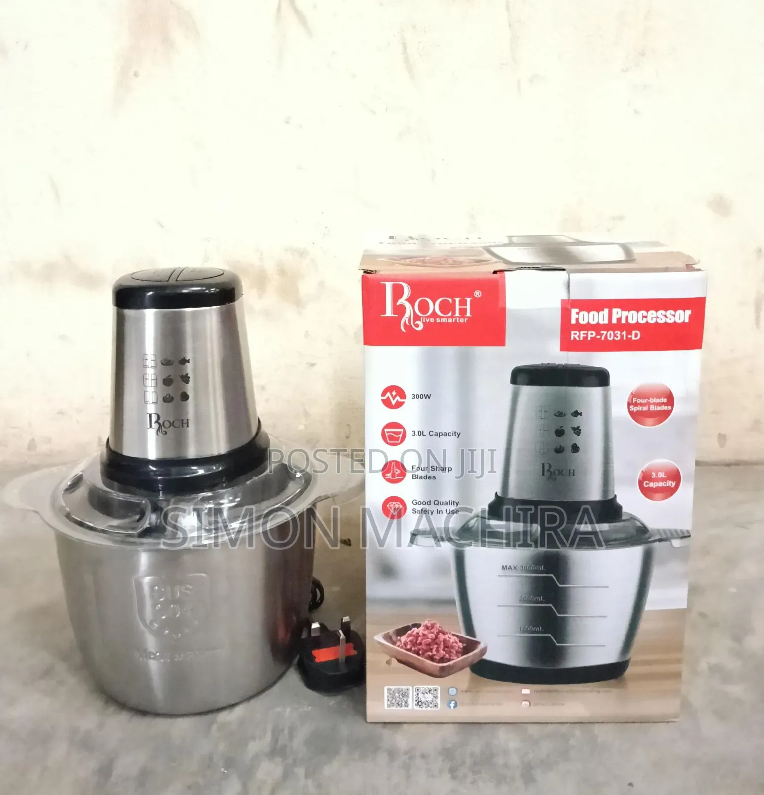 3.0 Litres Roch Food Processor and Chopper
