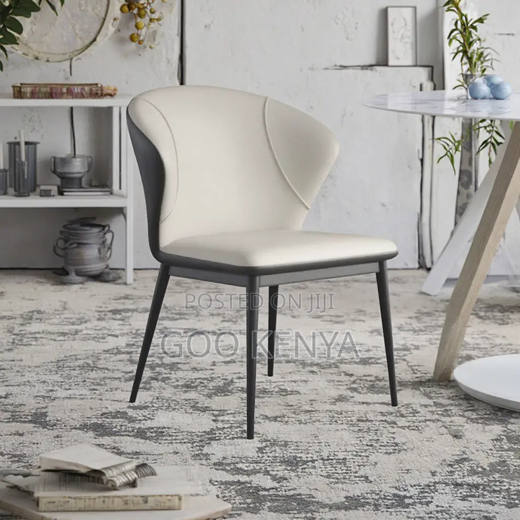 Home Dining Chair; Armless Faux Leather Chair for Dining