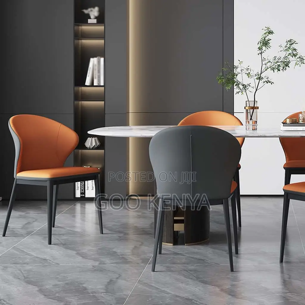 Home Dining Chair; Armless Faux Leather Chair for Dining