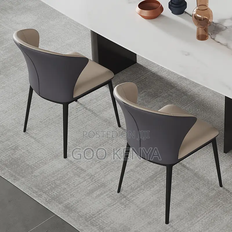 Home Dining Chair; Armless Faux Leather Chair for Dining