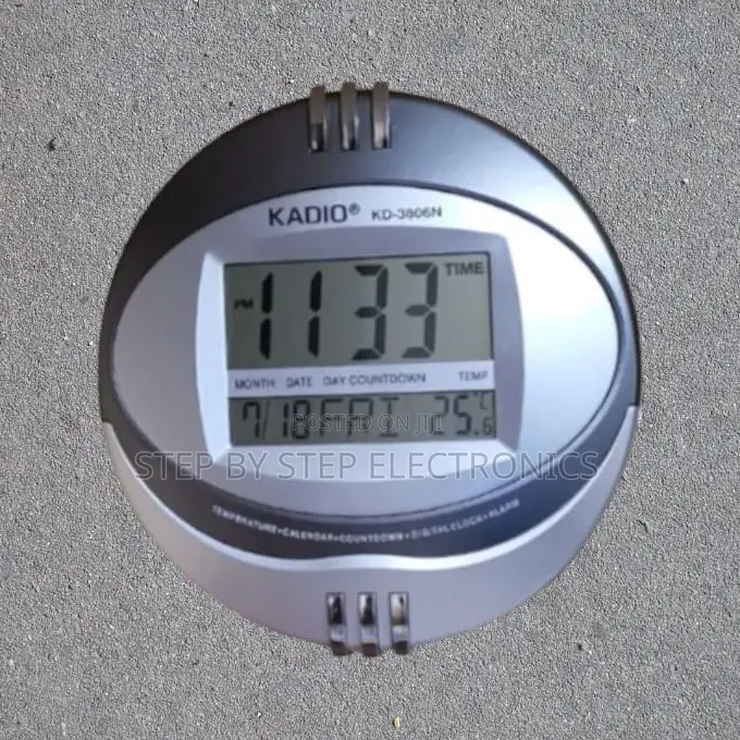 Kadio Clock Kd-3806n Digital Wall Clock With Temperature Read