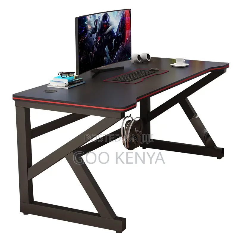 Office Desk; 1.2meter Wooden Home Computer Desk With Metal Base
