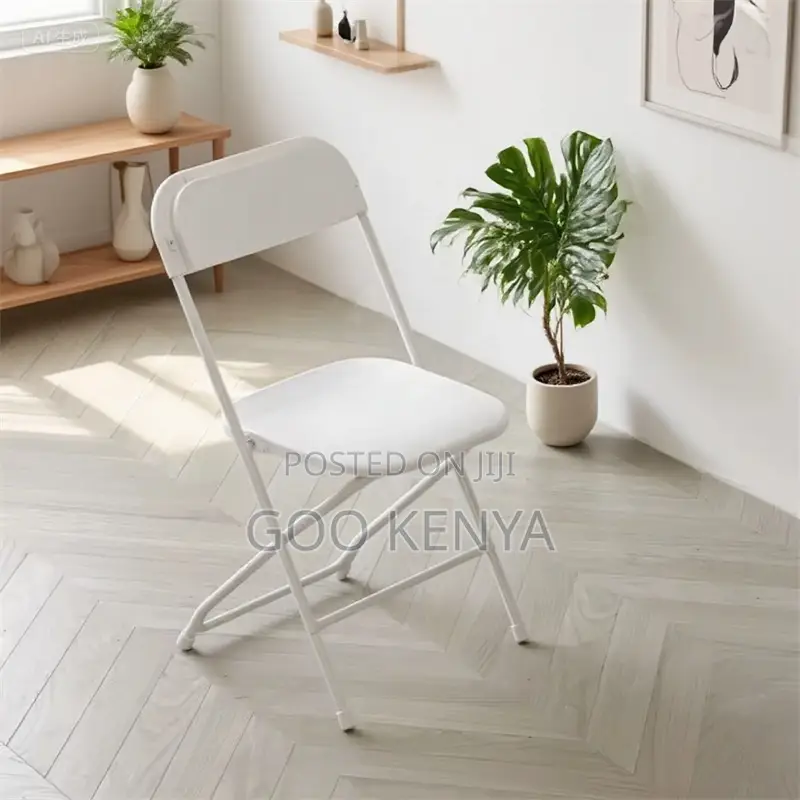 Outdoor Chair; Durable Foldable Balcony Chair Plastic With Steel Base