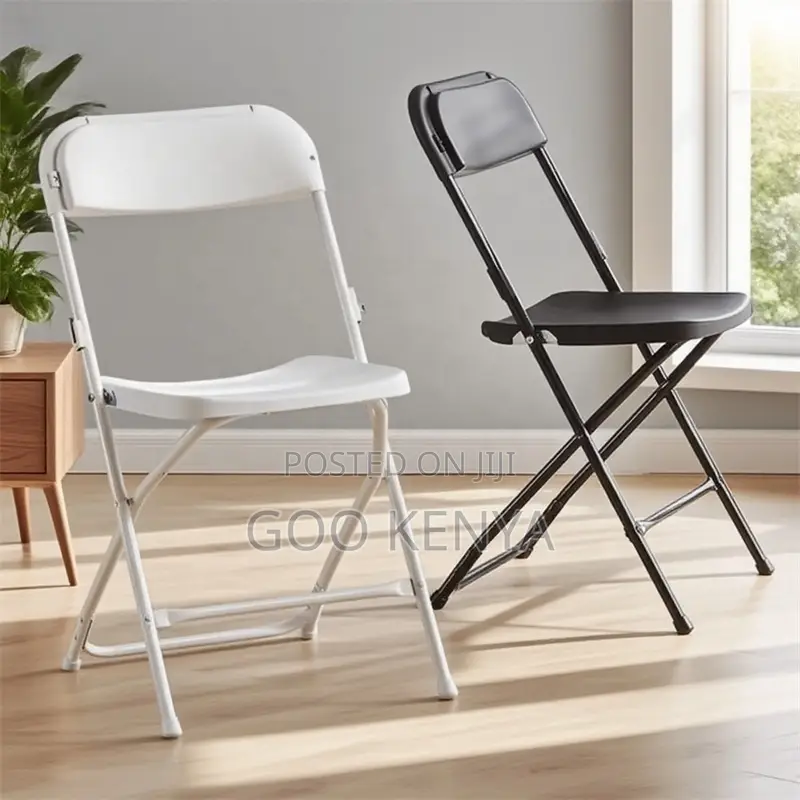 Outdoor Chair; Durable Foldable Balcony Chair Plastic With Steel Base