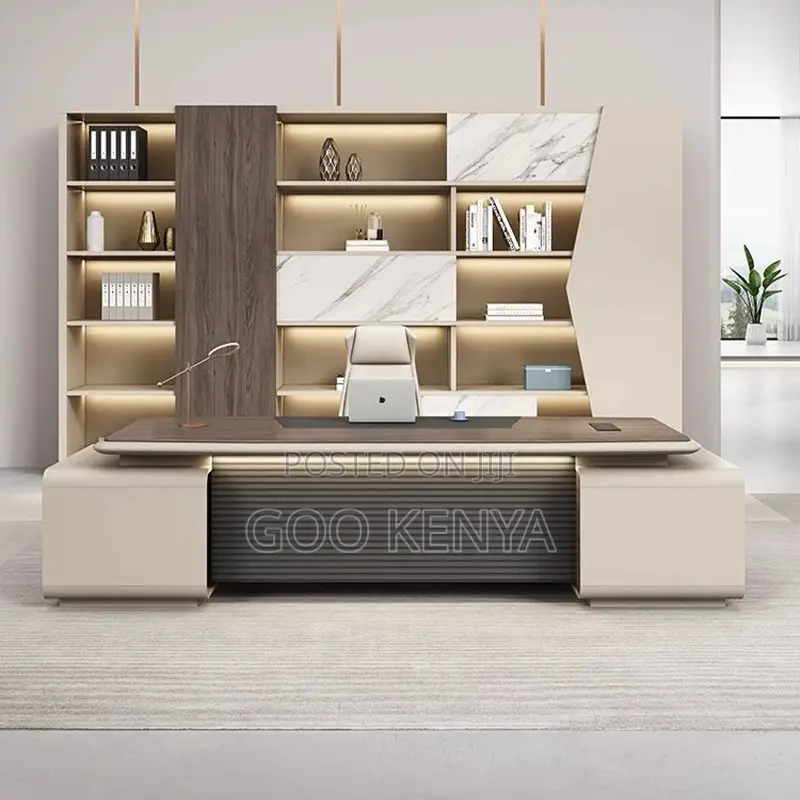 Office Desk; 1.8meter L-Shaped Executive Desk With Lockable Drawers