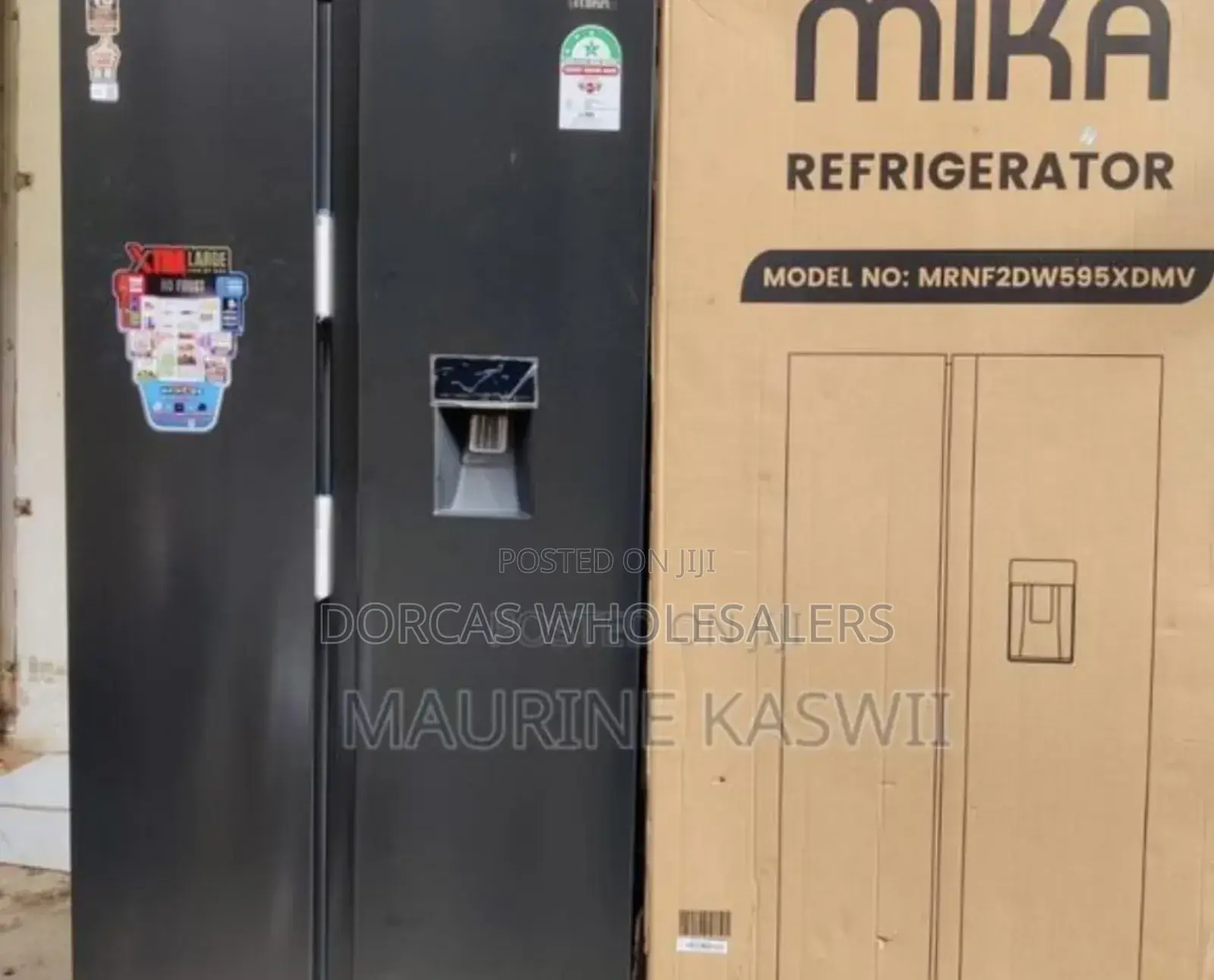 Side by Side Refrigerator Mika 595litres With Inbuilt Dispenser